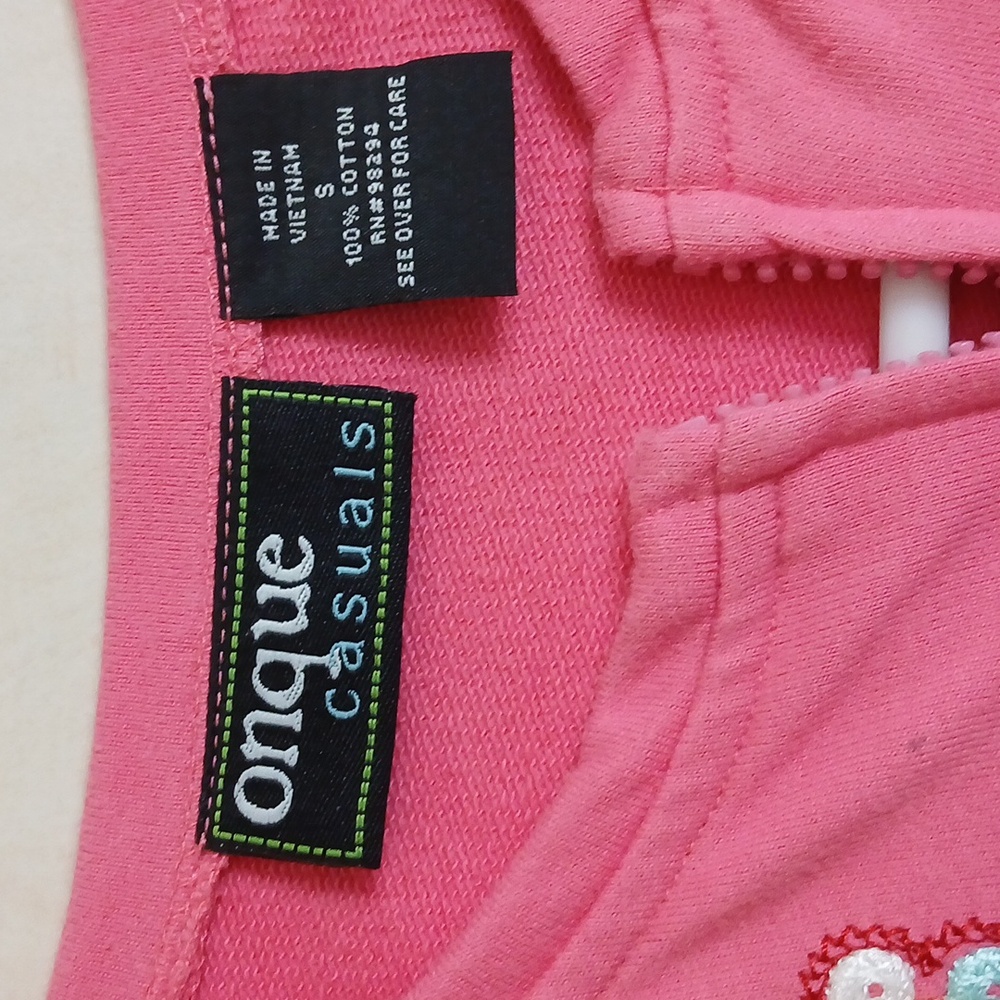 NEW Onque Casuals 100% Cotton Pink Floral Jacket - Picture 8 of 8